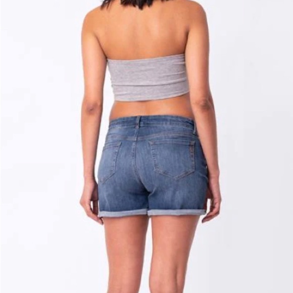 Demin Maternity Shorts - Picture 2 of 4